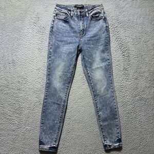 Judy Blue Acid Wash Skinny Ankle Women's Size 3X26 Zip Fly Denim‎ Blue Jeans